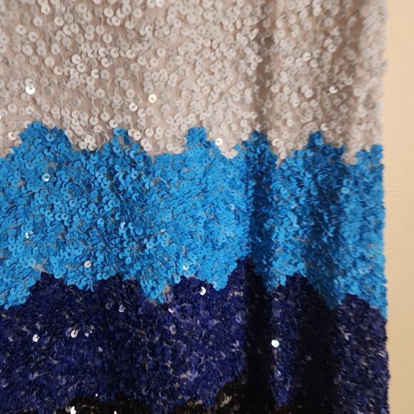 Alice + Olivia Sequined Striped Ombre Tank Top Size S - Picture 7 of 9